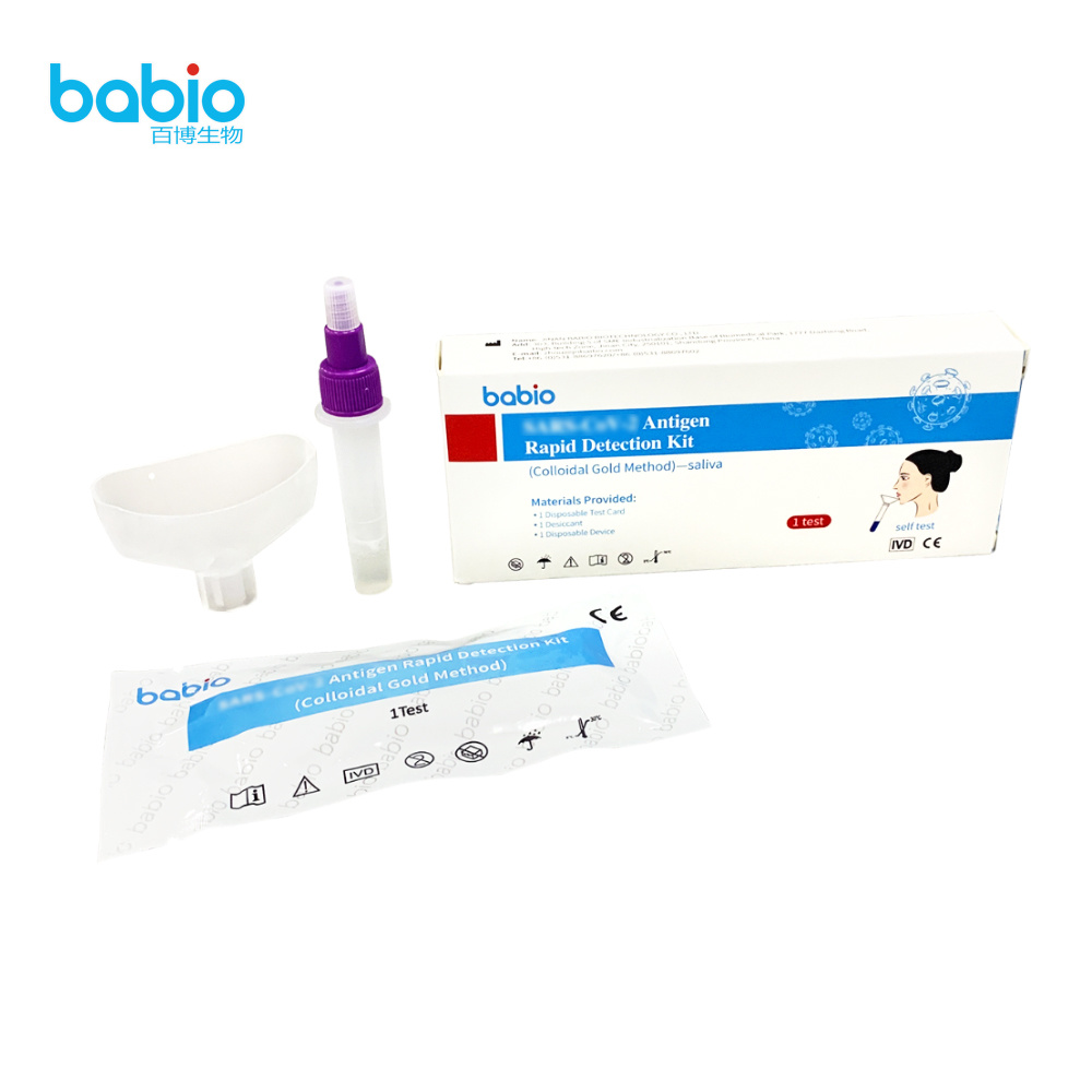 Tüpürcək Antigen Evdə Özünü aşkarlayan Sürətli Diaqnostik Test Kiti